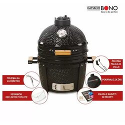 Kamado BONO Roštilj na drveni ugljen Kamado Minimo (Promjer površine roštilja: 34 cm, Crna) Cene