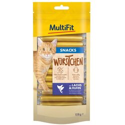 MultiFit priboljšek za mačke Snack Sausages losos 12x9 g Cene