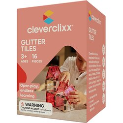 Cleverclixx® magnetne pločice glitter tiles pack transparent/pink (16 komada) Cene