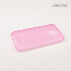 Jekod silikonski ovitek Samsung Galaxy S5 G900 TPU/T prozorno pink z belim okvirjem + Zaščitna folija Cene