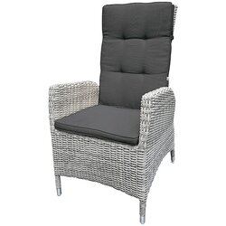 SUNFUN vrtni stol sunfun pauline (d 60 x š 65 x v 110 cm, aluminij in umetni ratan, siva) Cene