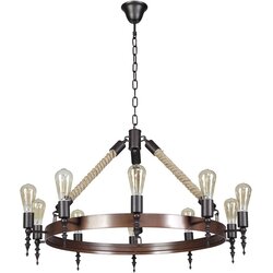Ferotehna viseča svetilka knight coffee (10 x 60 w, premer: 70 cm, višina: 117 cm, E27, rjava) Cene