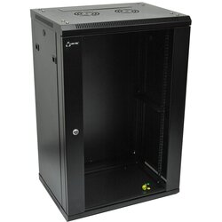 LAN-TEC WS.6418.B - stena, razgrnjena, 18U, 600 x 450, steklo Cene