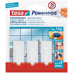 3 Samolepilna kljukica tesa Powerstrips (Classic, velikost: S, bela, 3 kosi) Cene