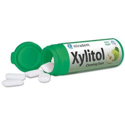Miradent Xylitol Chewing gum Apple for KIDS Cene