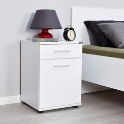 Hanah home noćni ormarić 40x57x39cm bijeli Cijene