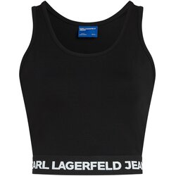 Karl Lagerfeld jeans Top 'Milano' črna / bela Cene