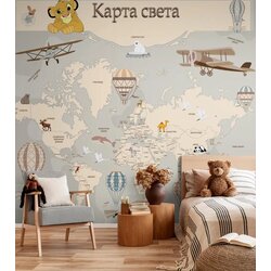 Moje Tapete karta sveta 1 (ćirilica) - foto tapeta Cene