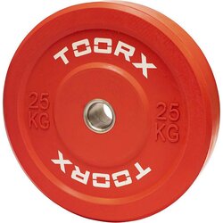  Olimpijski bumper pločati uteg Toorx 25 kg, crveni Cijene