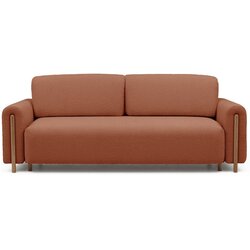 ELTAP Sklopiva/s prostorom za odlaganje sofa od bouclé tkanine boja terakote 244 cm Arcadova – Cene