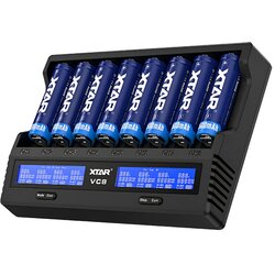 XTAR Univ. punjač akumulatora do 8 kom. sa displejem VC8S Cene