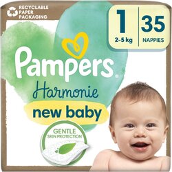 Pampers Harmonie Size 1 plenice za enkratno uporabo 2-5 kg 35 kos Cene