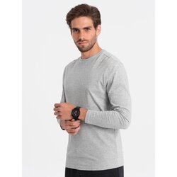 Ombre Men's unprinted longsleeve - grey melange Cene