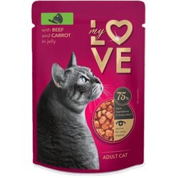My Love sos za mačke Govedina i šargarepa u želeu 85g Cene