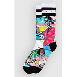 American Socks Neon Paradise - Mid High Nogavice red Cene