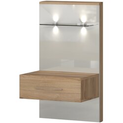 Jela Jagodina noćni sto levi NS1-L/GL - kolekcija gala - pacifik orah/bež lak - 56x100x47 cm Cene