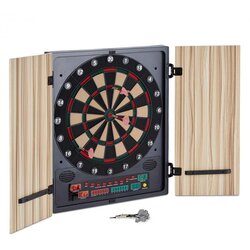 Klarfit DARTMASTER 180, elektronski pikado aparat, mekani vrhovi, vrata, bež Cene