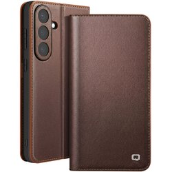 QIALINO Denarnica etui Galaxy S26 z mat videzom usnja in stojalom, Rjava, (5000274425) Cene
