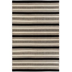 Green Decore crno bijeli dvostrani vanjski tepih od reciklirane plastike Zambezi, 80 x 180 cm Cene