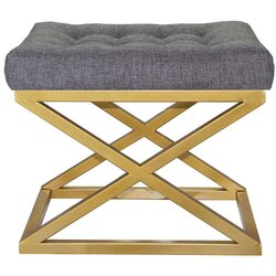 Atelier Del Sofa capraz - gold, grey goldgrey pouffe Cene