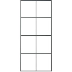  Drsna vrata iz aluminija in ESG stekla 90x205 cm črna, (21040363) Cene