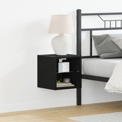 vidaXL Crna Iverica Kompaktna Pohrana Kompaktna plutajuća polica Cijene