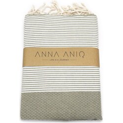ANNA ANIQ Brisača za hamam - vzorec satja - Desert Sage Cene