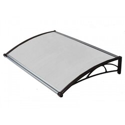  Nadstrešnica za vrata 82x150cm smeđa baza ploča providna 6mm Cene