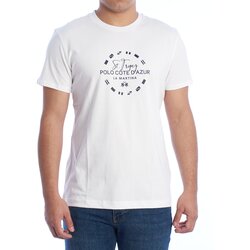 La Martina Majice s kratkimi rokavi YMR321-JS206-00001 Bela Cene