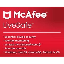 MCAFEE LiveSafe 2023 - Unlimited Device 1 Year Key GLOBAL Cene