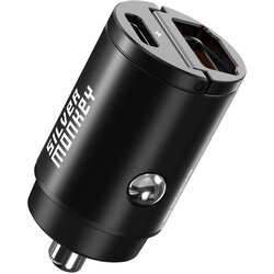 SILVER MONKEY Avto polnilec za vtičnico vžigalnika 30W 1x USB-C PD 1xUSB-A QC črn, (21580828) Cene