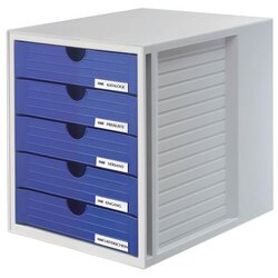 Han police za dokumentaciju sa fiokama system box, 5 fioka plava ( 05PD1450E ) Cene