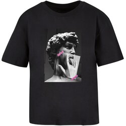 Miss Tee Majica 'Tongues Out' roza / črna / bela Cene