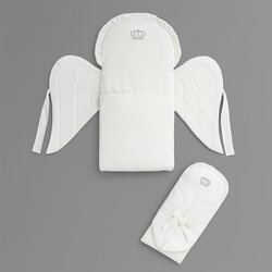 Ready Dunjica za bebe Anđeo - Bela sa sivim detaljima Cene