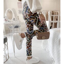 Gemre Women's multicolored patterned long pants Doria Cene