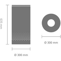 Brabantia Laundry Bin, 35 L dark grey / white Cene