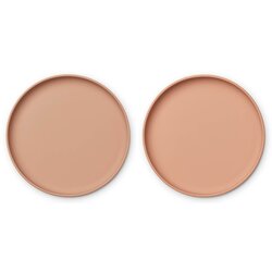 Liewood 2 dijelni set tanjura od silikona brandon pale tuscany/tuscany rose mix Cijene
