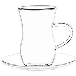 ARAMORO Šolja za čaj sa tacnom set 12/1 100ml staklo G-MC7610H-T12 Cene