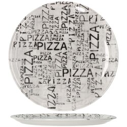 Saturnia Pizza krožnik Napoli / 31cm / White & Black / 6kos, (21364705) Cene