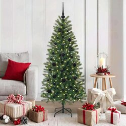 vidaXL Umjetno božićno drvce s stalakom Zelena 150 cm PE i PVC Cijene