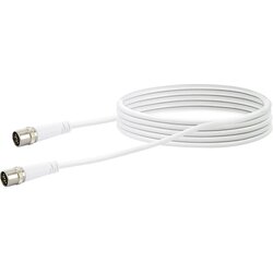 SCHWAIGER antene\, SAT priključni kabel [1x hitri moški konektor F - 1x hitri moški konektor F] 5.00 m 10 dB štirikratno oklopljen bela, (20431513) Cene