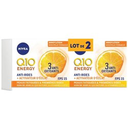 Nivea dnevna krema visage Q10 energy anti-wrinkle spf 15, 2x50ml Cene