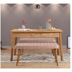 Hanah home trpezarijski sto i klupa 3 komada Costa 0900 869VEL8845 Cene