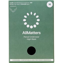 AllMatters Period Underwear High Waist Black - M Cene