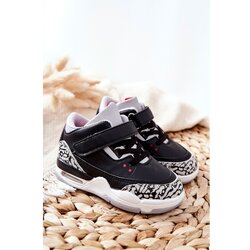 Kesi Children's Sport Shoes Black and Red Linen Cene