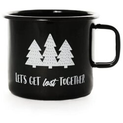Cuckoo Cups EMAJLIRAN LONČEK ‘LET’S GET LOST TOGETHER’ BLACK Cene