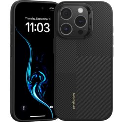 Benks Montage Magnetic Armor Pro Kevlar ovitek s kovinskim okvirjem za iPhone 16 Pro črna Cene