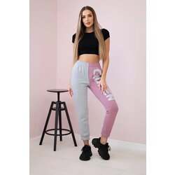 Kesi Women's sweatpants with QUEEN inscription dark pink Cijene
