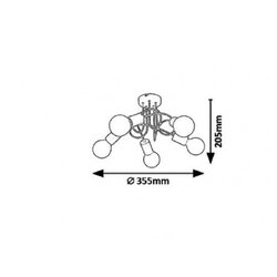Rabalux plafonjera E14 5X MAX 40W multic Linett Cene