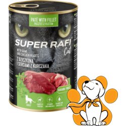 Rafi Super Cat Game&Chicken Hearts 400g, Vlažna Hrana Sa Divljači Za Bogat Ukus Cene
